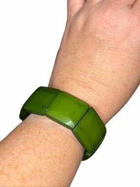 Nordstrom Green Wood Bracelet